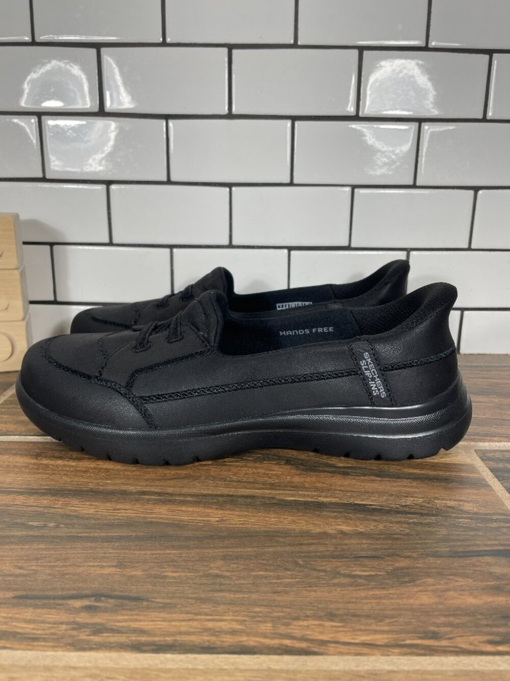 Skechers Slip-ins On The GO Flex Source Shoes Womens Sz 7 Wide Black Hands Free